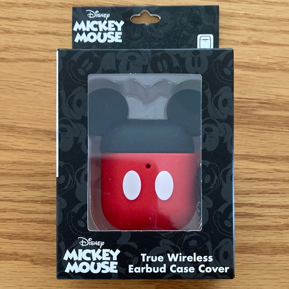 Disney Mickey Mouse Red and Black Earbud Case Cover